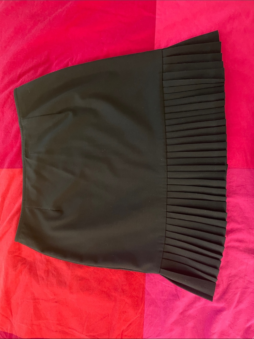Briggs New York Black Skirt with Pleated Hem Womens 10P